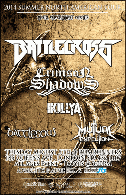 Battlecross, Crimson Shadows, Ikillya, Battlesoul & Mutual Execution tickets - London, On - Inertia Entertainment