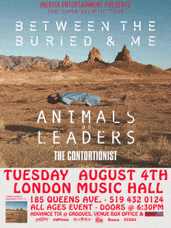 Between The Buried And Me, Animals As Leaders & The Contortionist tickets - London On - Inertia Entertainment