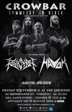 Crowbar, Revocation, Havok & Armed For An Autopsy tickets - Toronto, ON - Inertia Entertainment