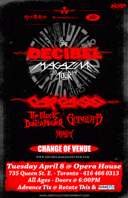 Decibel Magazine Tour w/Carcass, The Black Dahlia Murder, Gorguts & Noisem tickets - Toronto, ON - Inertia Entertainment