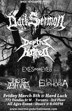 Dark Sermon, Depths Of Hatred, This Is DeathValley tickets - Toronto, ON - Inertia Entertainment