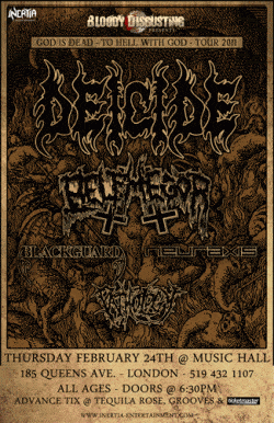Deicide, Belphegor, Blackguard, Neuraxis, Pathology tickets - London, ON - Inertia Entertainment