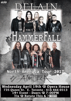 Delain, Hammerfall & Atmora tickets - Inertia Entertainment