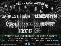 Darkest Hour,Unearth, Carnifex, Origin + More tickets - Toronto, ON - Inertia Entertainment