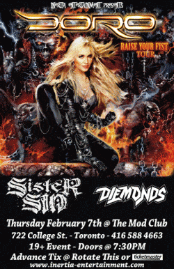 DORO, Sister Sin & Diemonds tickets - Toronto, ON - Inertia Entertainment
