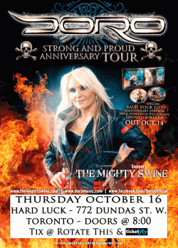 DORO & THE Mighty Swine tickets - Toronto, ON - Inertia Entertainment