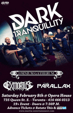 Dark Tranquillity, Omnium Gatherum, Exmortus & The Parallax tickets - Toronto, ON - Inertia Entertainment