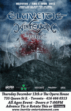 Eluveitie, Wintersun & Varg tickets - Toronto, ON - Inertia Entertainment