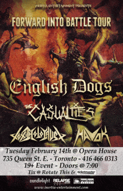 English Dogs, The Casualties, Toxic Holocaust tickets - Toronto, ON - Inertia Entertainment