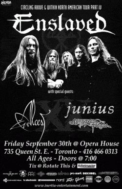 Enslaved, Alcest, Junius & Empyrean Plague tickets - Toronto, ON - Inertia Entertainment