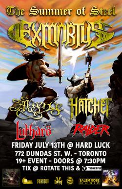 Exmortus, The Absence, Hatchet, Lutharo & Raider tickets - Inertia Entertainment