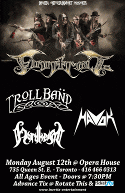 Finntroll, Trollband, Nordheim & Havok tickets - Toronto, ON - Inertia Entertainment