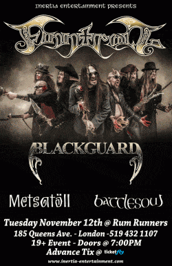 FINNTROLL, Blackguard, Metastoll & Battlesoul tickets - London Ont. - Inertia Entertainment