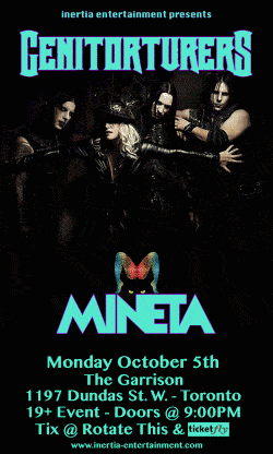 Genitorturers & Mineta tickets - Toronto, ON. - Inertia Entertainment