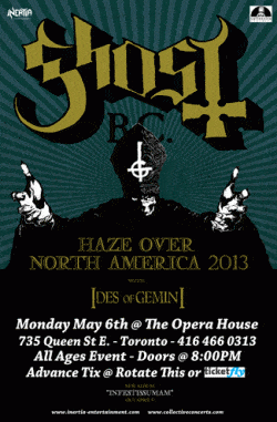 Ghost B.C. & Ides Of Gemini tickets - Toronto, ON - Inertia Entertainment