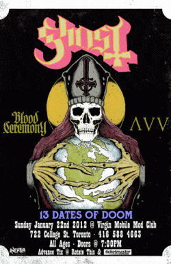 Ghost, Blood Ceremony & Ancient VVisdom tickets - Toronto, ON - Inertia Entertainment