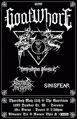 Goatwhore, Empyrean Plague, Astaroth INcarnate & Sinisfear tickets - Inertia Entertainment