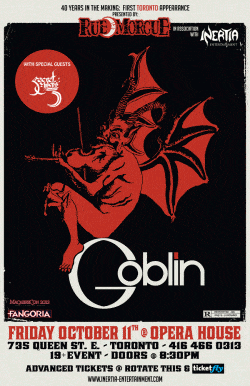 GOBLIN & Secret Chiefs 3 tickets - Toronto, ON - Inertia Entertainment