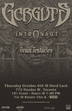 Gorguts, Intronaut & Brain Tentacles tickets - Toronto, ON. - Inertia Entertainment