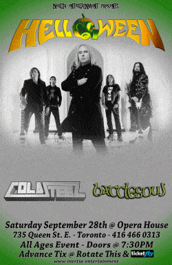 Helloween, Coldsteel & Entropy tickets - Toronto, ON - Inertia Entertainment