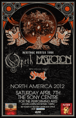 Opeth, MAstodon & Ghost tickets - Toronto, ON - Inertia Entertainment
