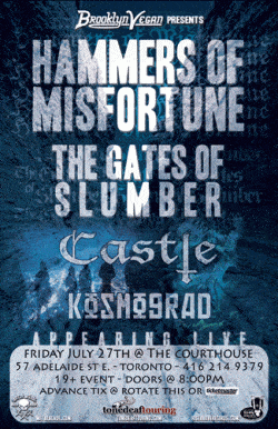Hammers Of Misfortune, The Gates Of Slumber, Castle & Kosmograd tickets - Toronto, ON - Inertia Entertainment
