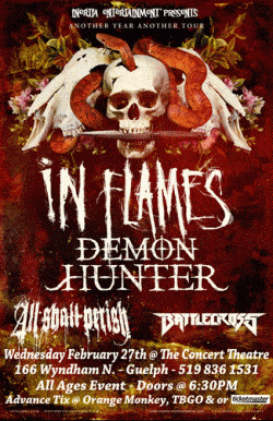 In Flames, Demon Hunter, All Shall Perish & Battlecross tickets - Guelph On. - Inertia Entertainment