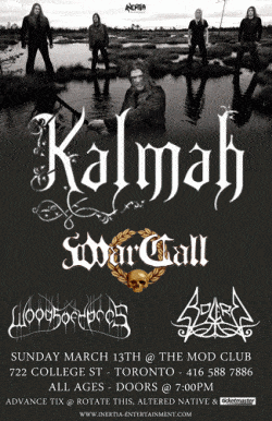 Kalmah, Warcall, Woods Of Ypres & Bolero tickets - Toronto - Inertia Entertainment