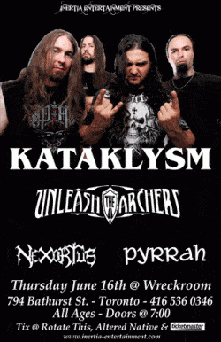 Kataklysm, Unleash The Archers, Nexortus & Pyrrah tickets - Toronto, ON - Inertia Entertainment