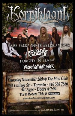 Korpiklaani, Polkadot Cadaver, Forged In Flame & Rossomahaar tickets - Toronto, ON - Inertia Entertainment