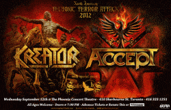 Kreator, Accept & Swallow The Sun tickets - Toronto, ON - Inertia Entertainment