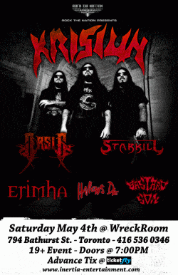 Krisiun, Arsis, Starkill, Erimha, Hallows Die & Bastard Son tickets - Toronto, ON - Inertia Entertainment