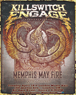 KIllswitch Engage, Memphis May Fire & 36 Crazyfists tickets - London, ON - Inertia Entertainment