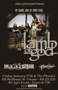 Lamb OF God, The Acacia Strain & Manahan tickets - Toronto, ON - Inertia Entertainment