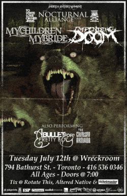 Mychildren Mybride, Impending Doom, A Bullet For A Pretty Boy, The Crimson Armada tickets - Toronto, ON - Inertia Entertainment