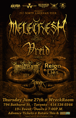 Melechesh, Vreid, Lightning Swords Of Death, Reign Of Lies & Anicon tickets - Toronto, ON - Inertia Entertainment