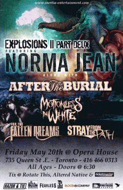 Norma Jean, After The Burial, Motionless In White & More tickets - Toronto, ON - Inertia Entertainment