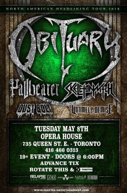 Obituary, Pallbearer, Skeletonwitch, Dust Bolt & Untimely Demise tickets - Inertia Entertainment