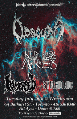 Obscura, Strings OF Ares, Immersed & Symbionic tickets - Toronto, ON - Inertia Entertainment