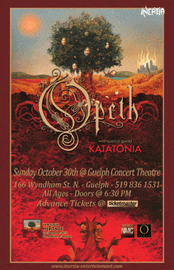 Opeth & Katatonia tickets - Guelph, ON - Inertia Entertainment