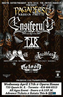 Ensiferum, TYR. Heidevolk, TrollfesT & Helsott tickets - Toronto, ON - Inertia Entertainment
