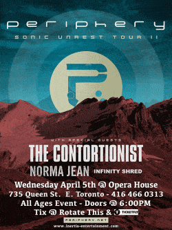 Periphery, The Contortionist, Norma Jean, Infinity Shred tickets - Inertia Entertainment