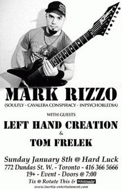 Mark Rizzo, Left Hand Creation & Tom Frelek tickets - Toronto, ON - Inertia Entertainment