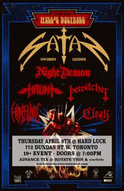 Satan, Night Demon, Horrendous, Haunt, Cloak & Bewitcher - Cancelled tickets - Inertia Entertainment