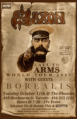 Saxon w/Borealis tickets - Toronto, ON - Inertia Entertainment