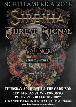 Sirenia, Threat Signal, Valinor Excelsior & Dire Peril tickets - Inertia Entertainment