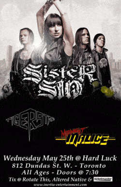 Sister Sin, Tiger Star & Midnight Malice tickets - Toronto, ON - Inertia Entertainment