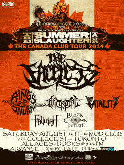 Summer Slaughter - Canada Club - Tour tickets - Toronto, ON - Inertia Entertainment