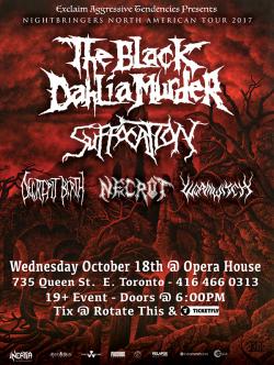 The Black Dahlia Murder, Suffocation, Decrepit Birth, Necrot & Wormwitch tickets - Inertia Entertainment