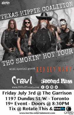 Texas Hippie Coalition, Red Sky Mary, Crawl & Second Pass tickets - Toronto, ON - Inertia Entertainment